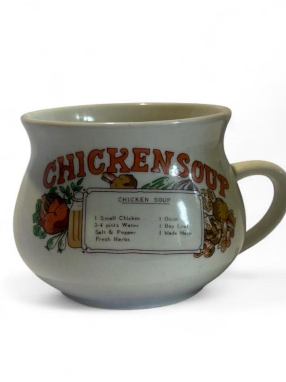 Vintage Chicken Soup Ceramic Mug